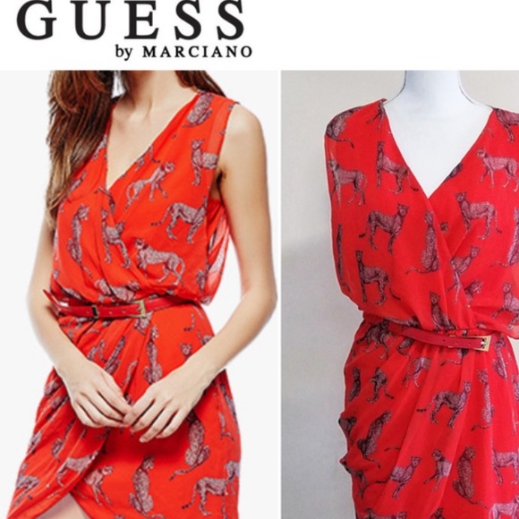 Guess by Marciano baby cheetah dress - Picture 1 of 5